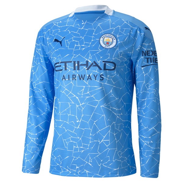 Tailandia Camiseta Manchester City 1ª ML 2020/21 Azul